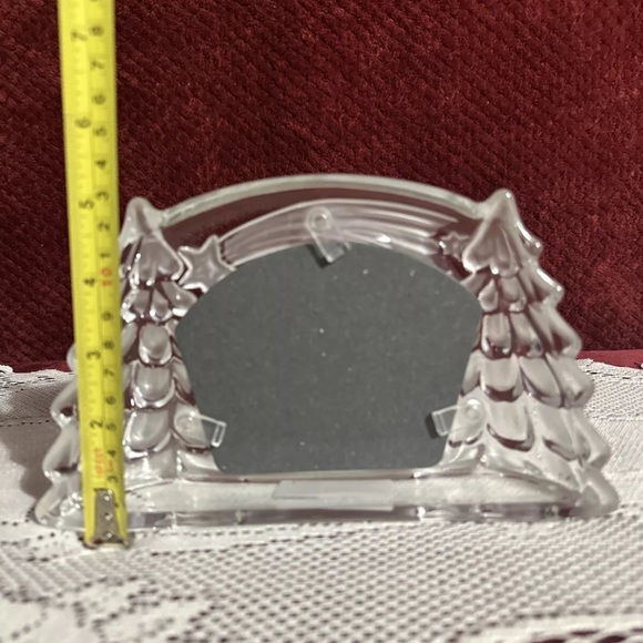 Mikasa Crystal Christmas Picture Frame, "Winter Star". Clear With Frosted Trees. - Picture 8 of 13